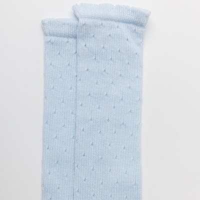 Pointelle Dots Azul Claro