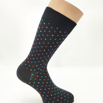 Meia Homem Mini Quadrados Multicor