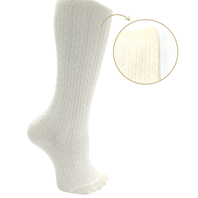 Meia jacquard Pérola