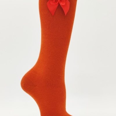 meia joelho lisa laço tijolo