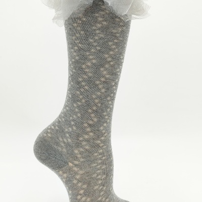 Rendada Laço Tule - Cinza