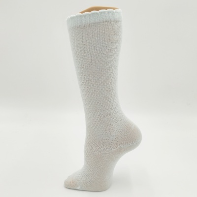 Meia joelho ponto arroz verde água