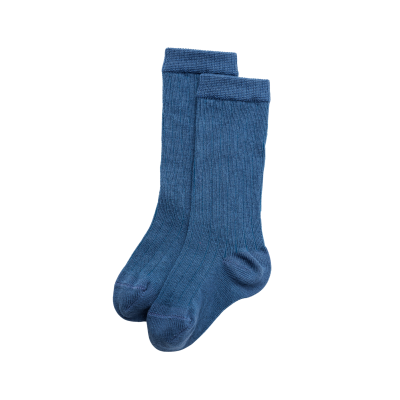 Meia Canelada Azul Ganga