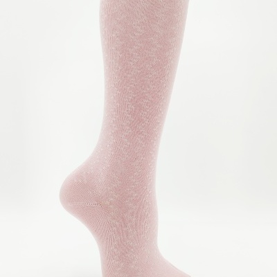 Meia Joelho Zig-Zag Rosa Seco
