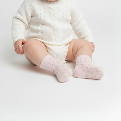 Meia Lurex Bolinhas Bebé