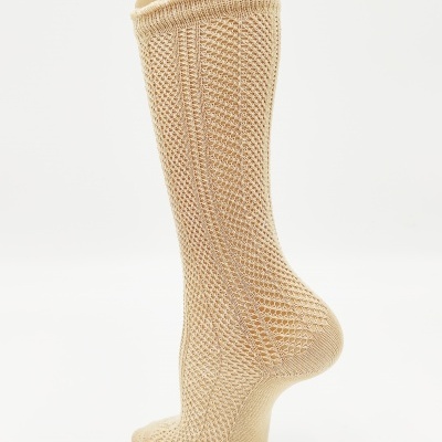 Meia joelho Rancho Bege