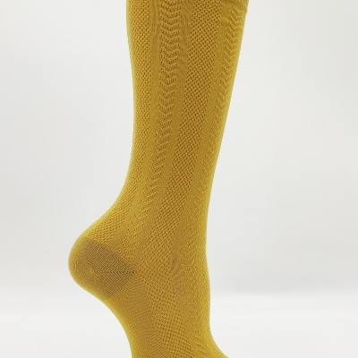 Meia Espinha Mostarda