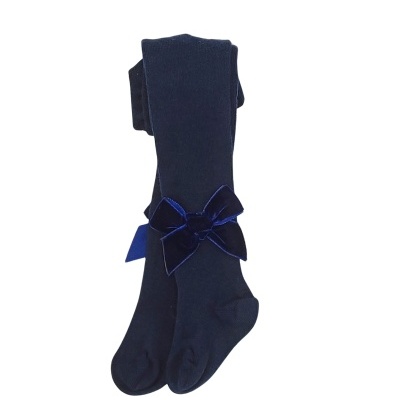 Collant Marinho com laço veludo