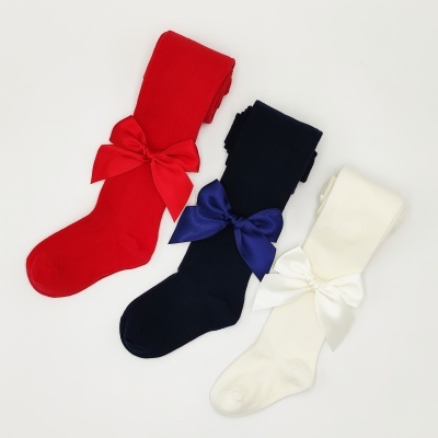 Collant liso laço cetim