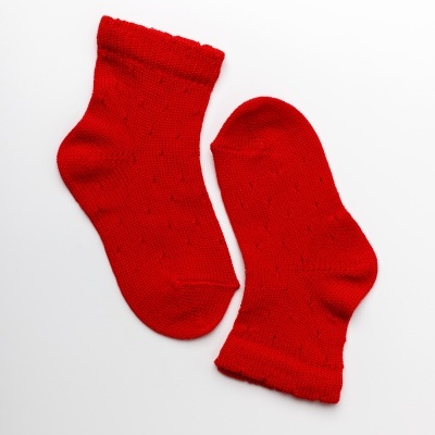 Pointelle Dots Vermelho