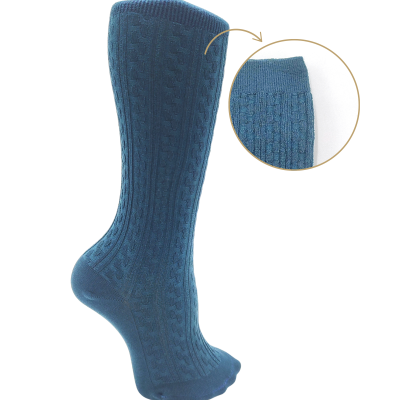 Meia jacquard Petroleo