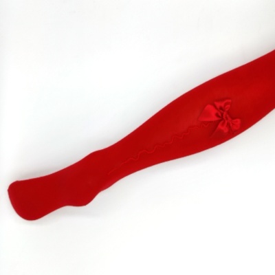 Collant rolinho com laço cetim vermelho