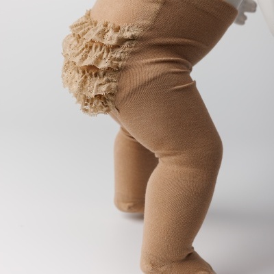 Collant Renda Folho Camel