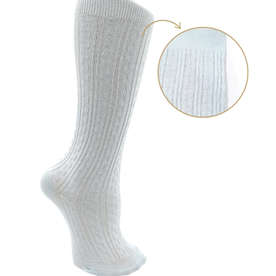 Meia jacquard Azul Bebe