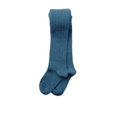 Collant Rendado Azul Petróleo