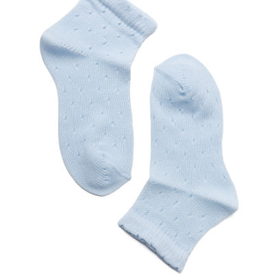 Soquete Pointelle Dots Azul Claro