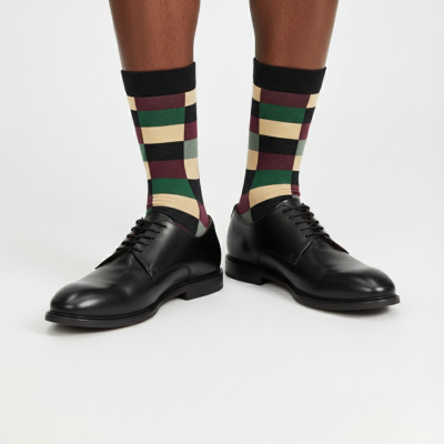 Meia Quadrados Maxi Homem