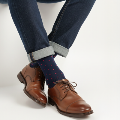 Meia Mini Quadrados Homem