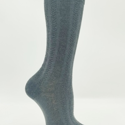 Meia Espinha Cinza escuro