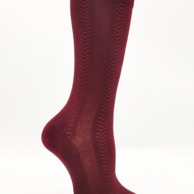 Meia Espinha Bordeaux