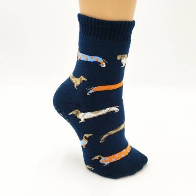 Meia felpo anti-derrapante cães