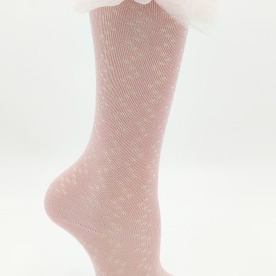 Rendada Laço Tule - Rosa Seco