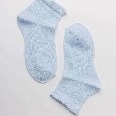 Pointelle Dots Azul Claro