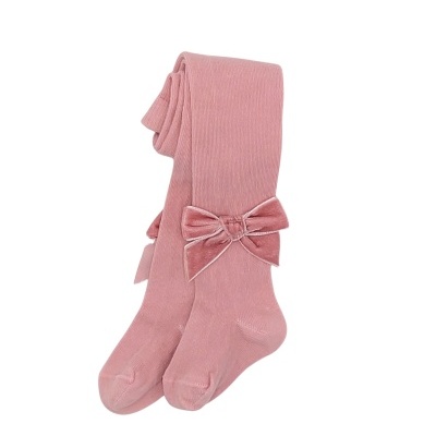 Collant Rosa velho com laço veludo