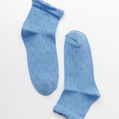 Pointelle Dots Azul Mediterraneo