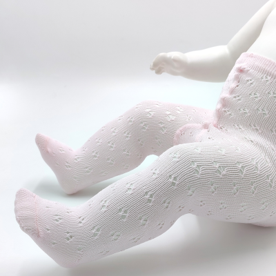 Collant Pointelle ROYAL Rosa bebé