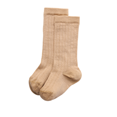 Meia Canelada Bege