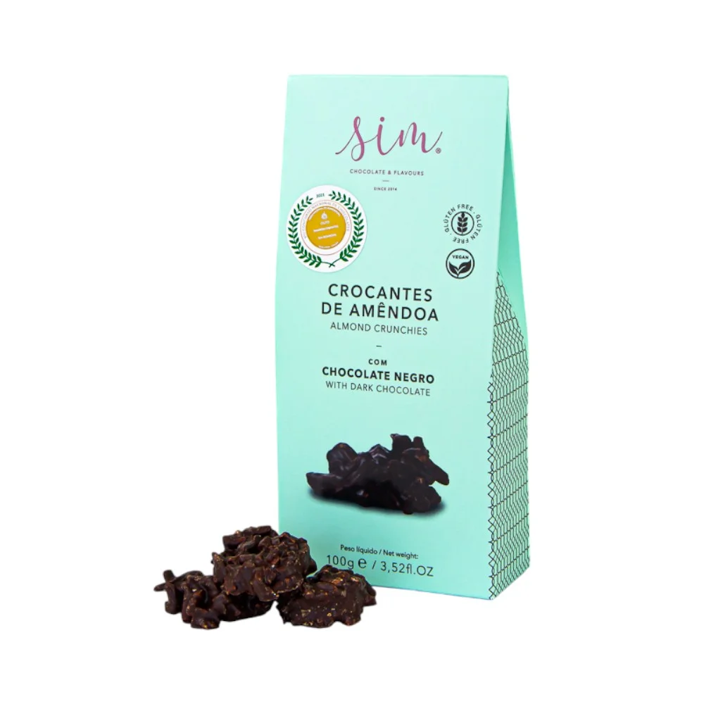 Crocantes de Amêndoa com Chocolate Negro Crocantes de Amêndoa com Chocolate Negro