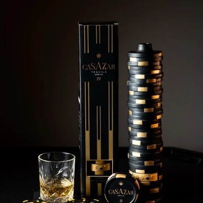 CasAzar Tequila Añejo – Black Bottle