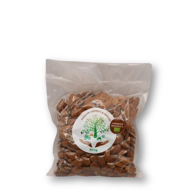 Amêndoa biológica em grão 500 gr.