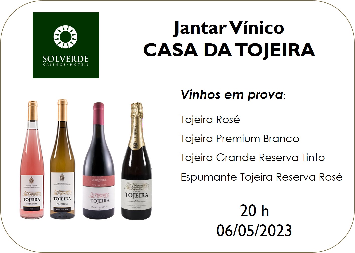 Jantar Vínico - Casa da Tojeira