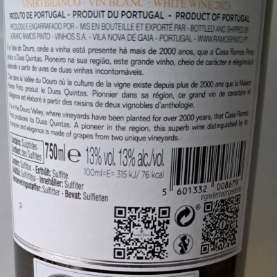 Vinho Duas Quintas Branco 2024 75Cl