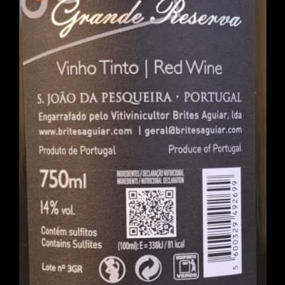 Vinho Bafarela Grande Reserva Tinto 2023 75Cl