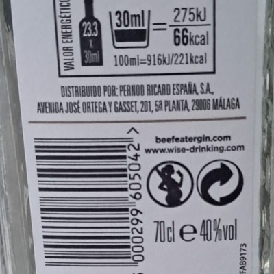 Gin Beefeater 70Cl
