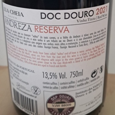 Vinho Andreza Reserva Tinto 2021  75Cl