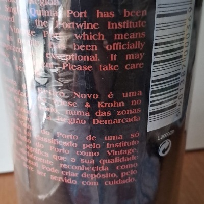 Porto Krohn Quinta do Retiro Novo Vintage 2000 75Cl