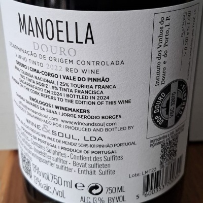 Vinho Manoella Tinto 2022 75CL