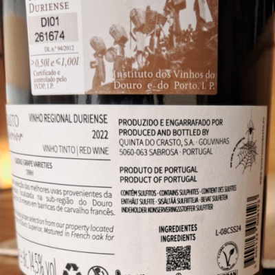 Vinho Quinta do Crasto Superior Syrah 2022 75Cl