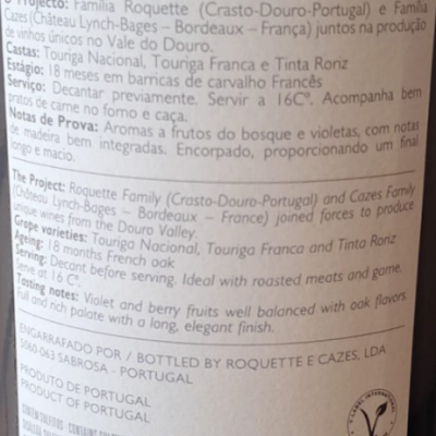 Vinho Roquette & Cazes Tinto 2021 75Cl