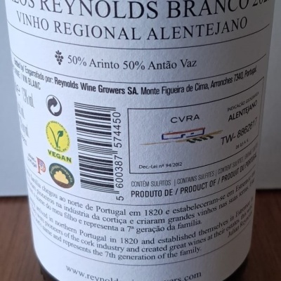 Vinho Carlos Reynolds Branco 2022 75Cl
