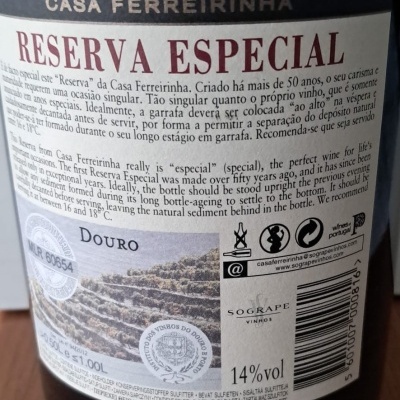 Reserva Especial Casa Ferreirinha Tinto 2007  75Cl