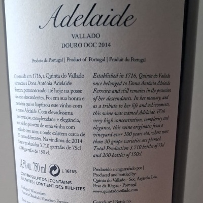 Vinho Vallado Adelaide Tinto 2014 75Cl Vinho Vallado Adelaide Tinto 2014 75Cl