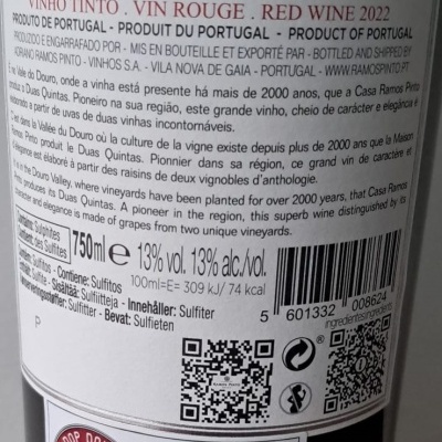 Vinho Duas Quintas Tinto 2022 75Cl Vinho Duas Quintas Tinto 2022 75Cl