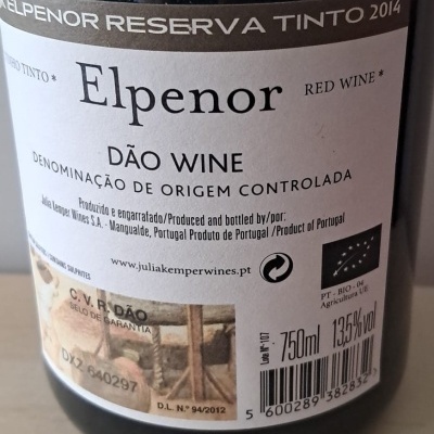Vinho Julia Kemper Elpenor Reserva Tinto 2014 75Cl