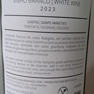 Vinho Quinta do Crasto Branco 2023 75Cl