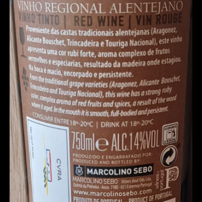 Vinho Monte da Vaqueira Reserva Tinto 2020 75Cl